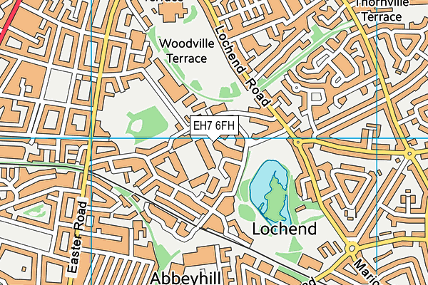 EH7 6FH map - OS VectorMap District (Ordnance Survey)
