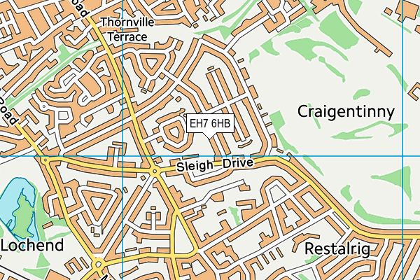 EH7 6HB map - OS VectorMap District (Ordnance Survey)