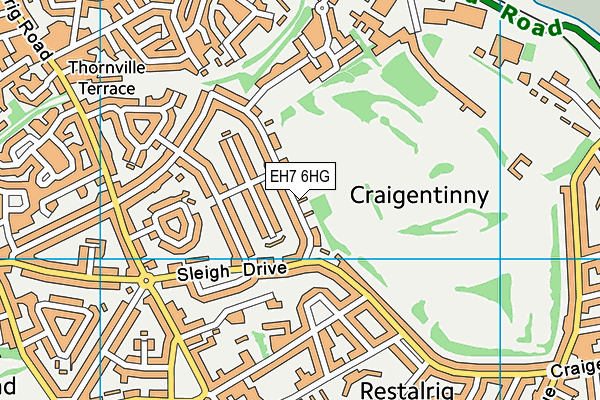 EH7 6HG map - OS VectorMap District (Ordnance Survey)