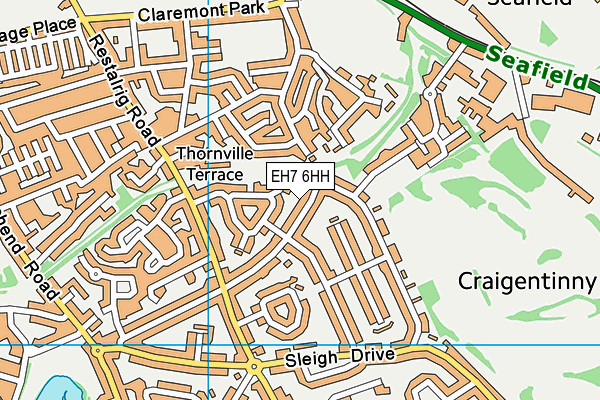 EH7 6HH map - OS VectorMap District (Ordnance Survey)