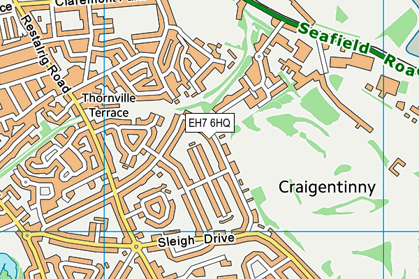 EH7 6HQ map - OS VectorMap District (Ordnance Survey)