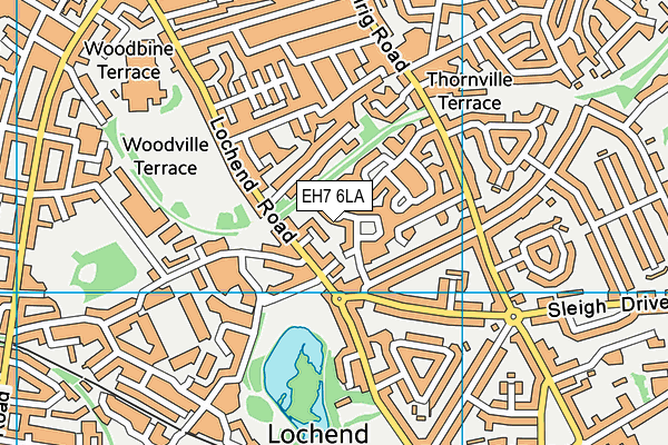 EH7 6LA map - OS VectorMap District (Ordnance Survey)