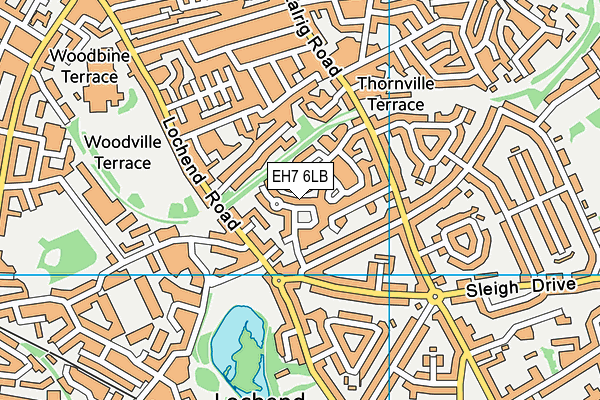 EH7 6LB map - OS VectorMap District (Ordnance Survey)