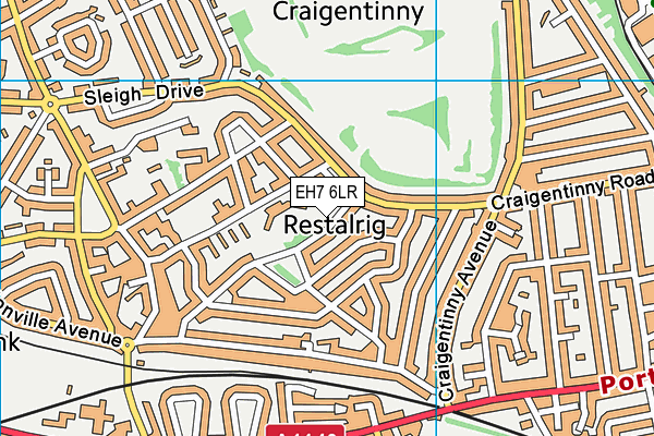 EH7 6LR map - OS VectorMap District (Ordnance Survey)