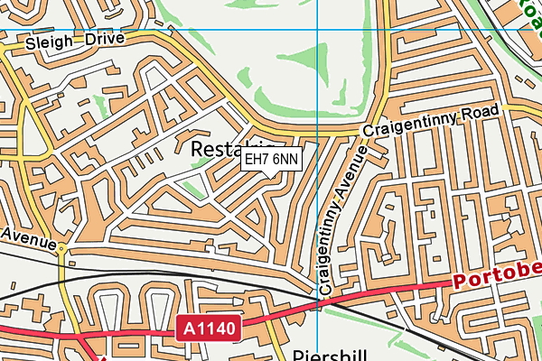 EH7 6NN map - OS VectorMap District (Ordnance Survey)