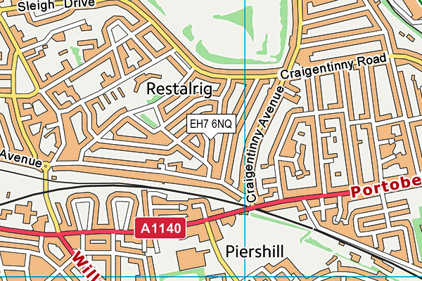 EH7 6NQ map - OS VectorMap District (Ordnance Survey)