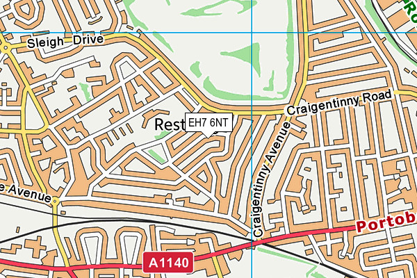 EH7 6NT map - OS VectorMap District (Ordnance Survey)