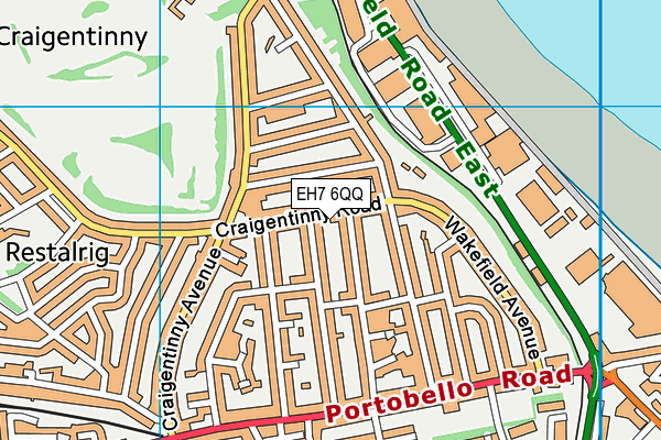 EH7 6QQ map - OS VectorMap District (Ordnance Survey)