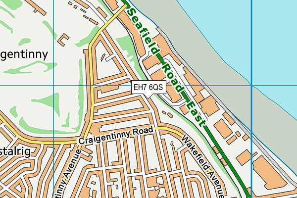 EH7 6QS map - OS VectorMap District (Ordnance Survey)