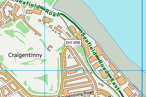 EH7 6RB map - OS VectorMap District (Ordnance Survey)