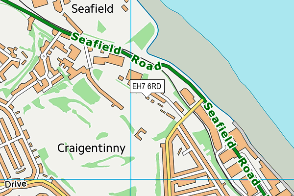 EH7 6RD map - OS VectorMap District (Ordnance Survey)