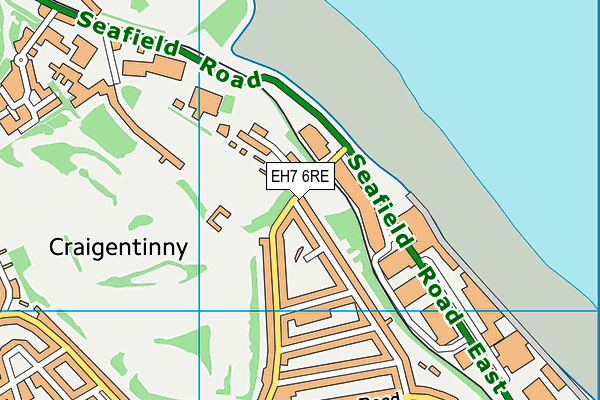 EH7 6RE map - OS VectorMap District (Ordnance Survey)