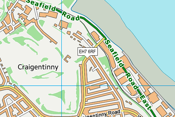 EH7 6RF map - OS VectorMap District (Ordnance Survey)