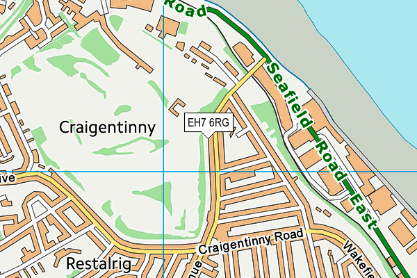 EH7 6RG map - OS VectorMap District (Ordnance Survey)