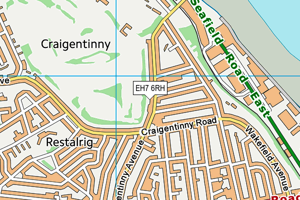 EH7 6RH map - OS VectorMap District (Ordnance Survey)