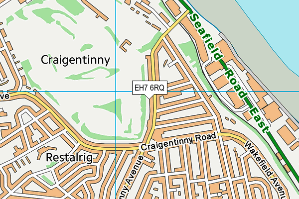 EH7 6RQ map - OS VectorMap District (Ordnance Survey)