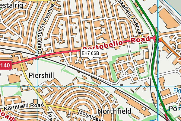 EH7 6SB map - OS VectorMap District (Ordnance Survey)