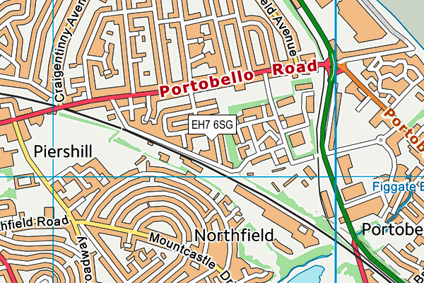 EH7 6SG map - OS VectorMap District (Ordnance Survey)