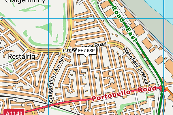 EH7 6SP map - OS VectorMap District (Ordnance Survey)