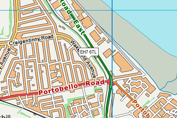 EH7 6TL map - OS VectorMap District (Ordnance Survey)