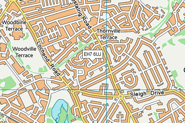 EH7 6UJ map - OS VectorMap District (Ordnance Survey)