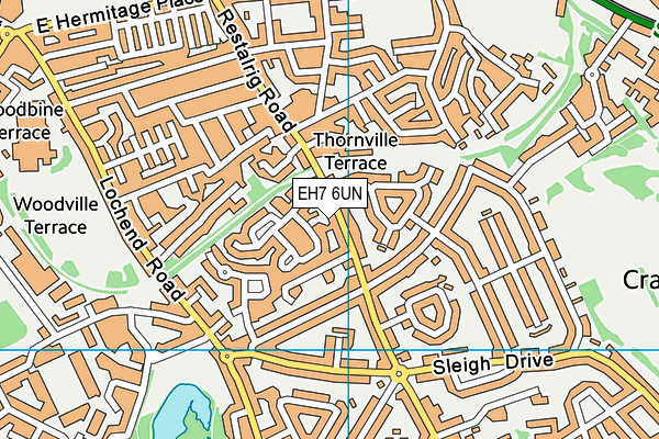 EH7 6UN map - OS VectorMap District (Ordnance Survey)