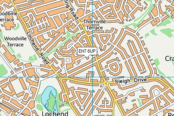 EH7 6UP map - OS VectorMap District (Ordnance Survey)