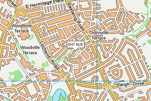 EH7 6US map - OS VectorMap District (Ordnance Survey)