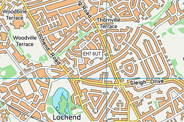 EH7 6UT map - OS VectorMap District (Ordnance Survey)