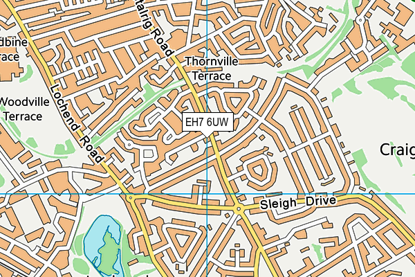 EH7 6UW map - OS VectorMap District (Ordnance Survey)