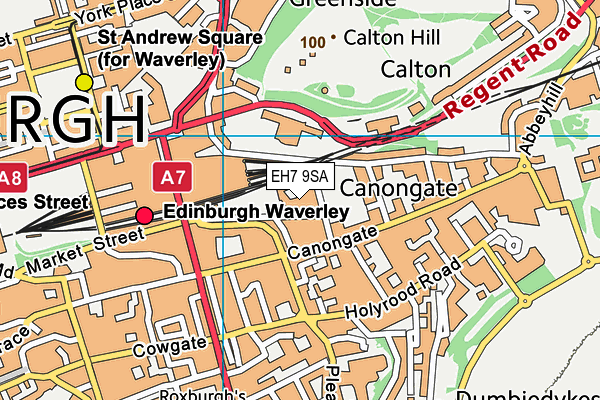 EH7 9SA map - OS VectorMap District (Ordnance Survey)