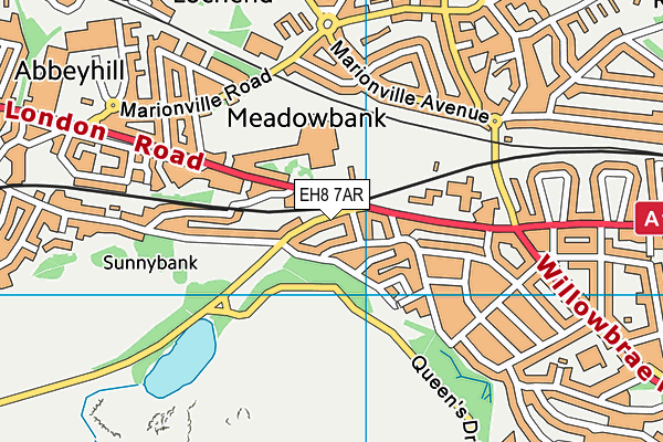 EH8 7AR map - OS VectorMap District (Ordnance Survey)