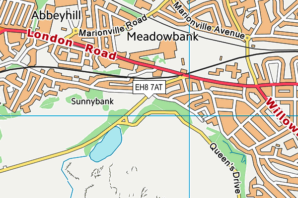 EH8 7AT map - OS VectorMap District (Ordnance Survey)