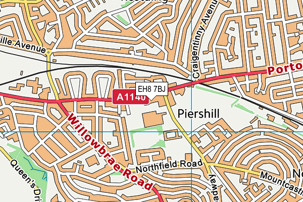 EH8 7BJ map - OS VectorMap District (Ordnance Survey)