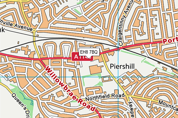 EH8 7BQ map - OS VectorMap District (Ordnance Survey)