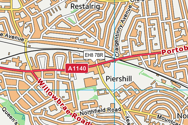 EH8 7BR map - OS VectorMap District (Ordnance Survey)