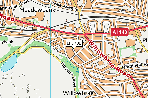 EH8 7DL map - OS VectorMap District (Ordnance Survey)