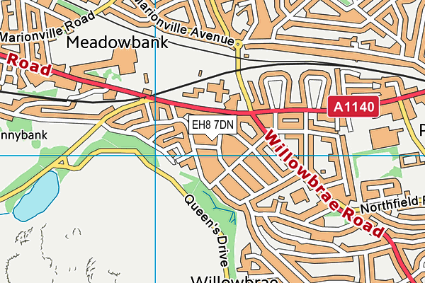 EH8 7DN map - OS VectorMap District (Ordnance Survey)