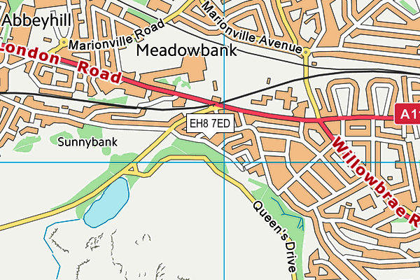 EH8 7ED map - OS VectorMap District (Ordnance Survey)