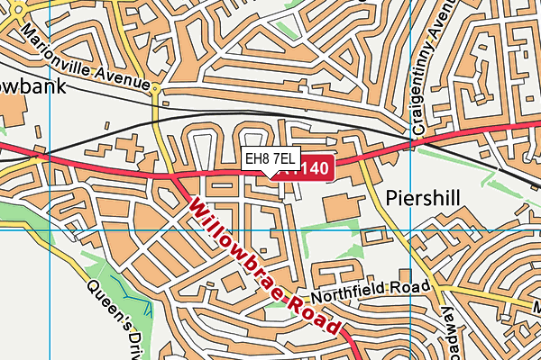 EH8 7EL map - OS VectorMap District (Ordnance Survey)