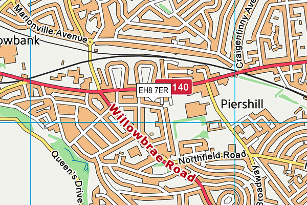 EH8 7ER map - OS VectorMap District (Ordnance Survey)