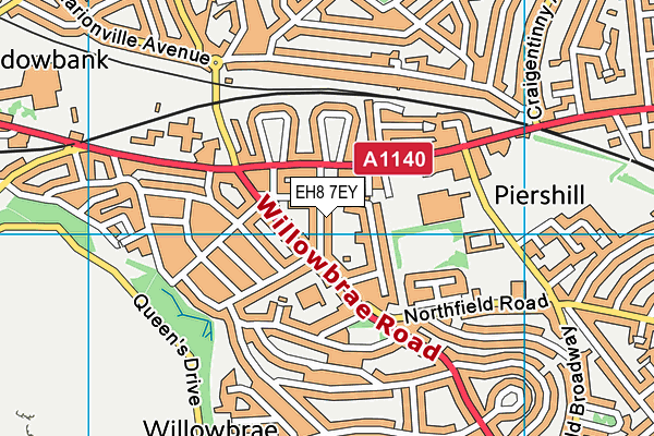 EH8 7EY map - OS VectorMap District (Ordnance Survey)