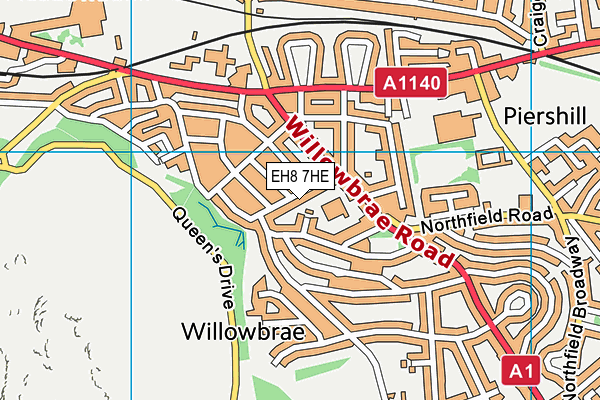 EH8 7HE map - OS VectorMap District (Ordnance Survey)