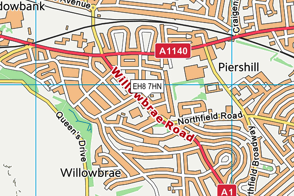 EH8 7HN map - OS VectorMap District (Ordnance Survey)