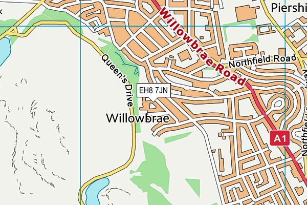 EH8 7JN map - OS VectorMap District (Ordnance Survey)