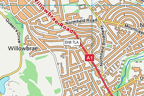 EH8 7LA map - OS VectorMap District (Ordnance Survey)