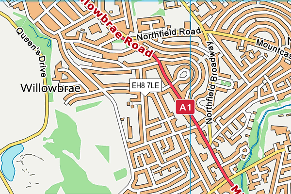 EH8 7LE map - OS VectorMap District (Ordnance Survey)