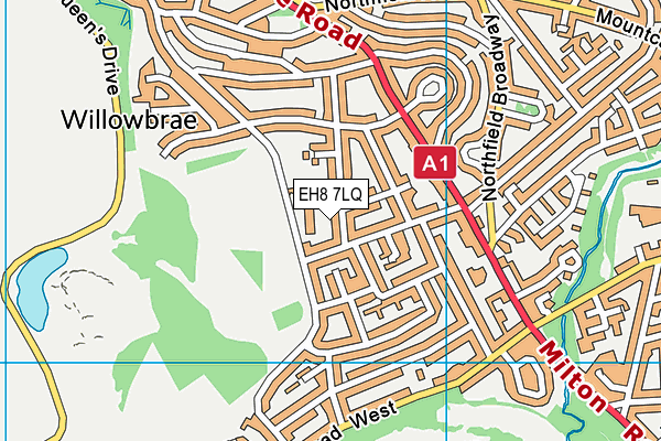 EH8 7LQ map - OS VectorMap District (Ordnance Survey)