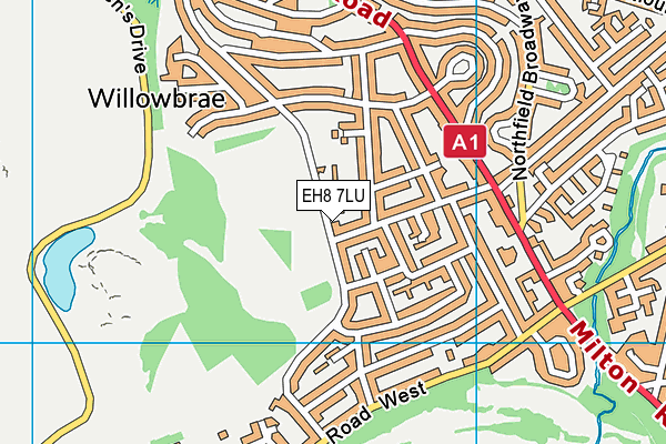 EH8 7LU map - OS VectorMap District (Ordnance Survey)