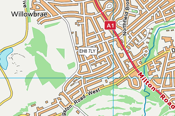 EH8 7LY map - OS VectorMap District (Ordnance Survey)